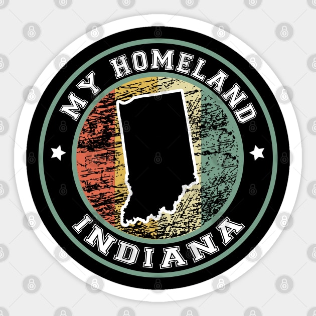 Homeland Indiana state USA vintage Sticker by LiquidLine